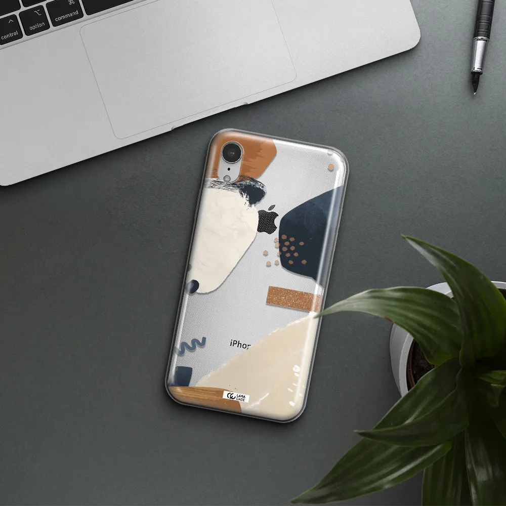 Abstract Design Apple iPhone XR Clear TPU Case