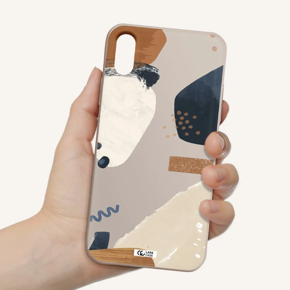 Abstract Design Apple iPhone XS Silicone Stone Case