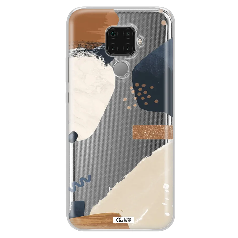 Abstract Design Huawei Mate 30 Lite Clear TPU Case