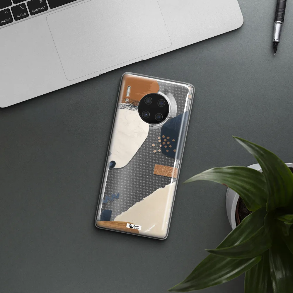 Abstract Design Huawei Mate 30 Pro Clear TPU Case