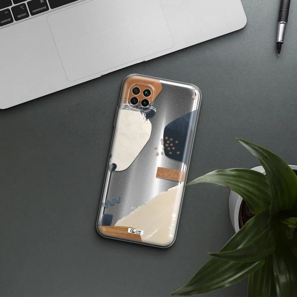 Abstract Design Huawei Nova 7I Clear Tpu Case