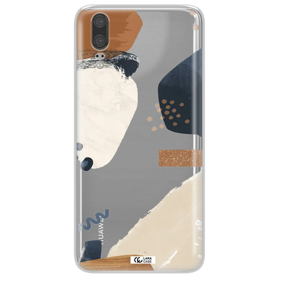 Abstract Design Huawei P20 Clear TPU Case