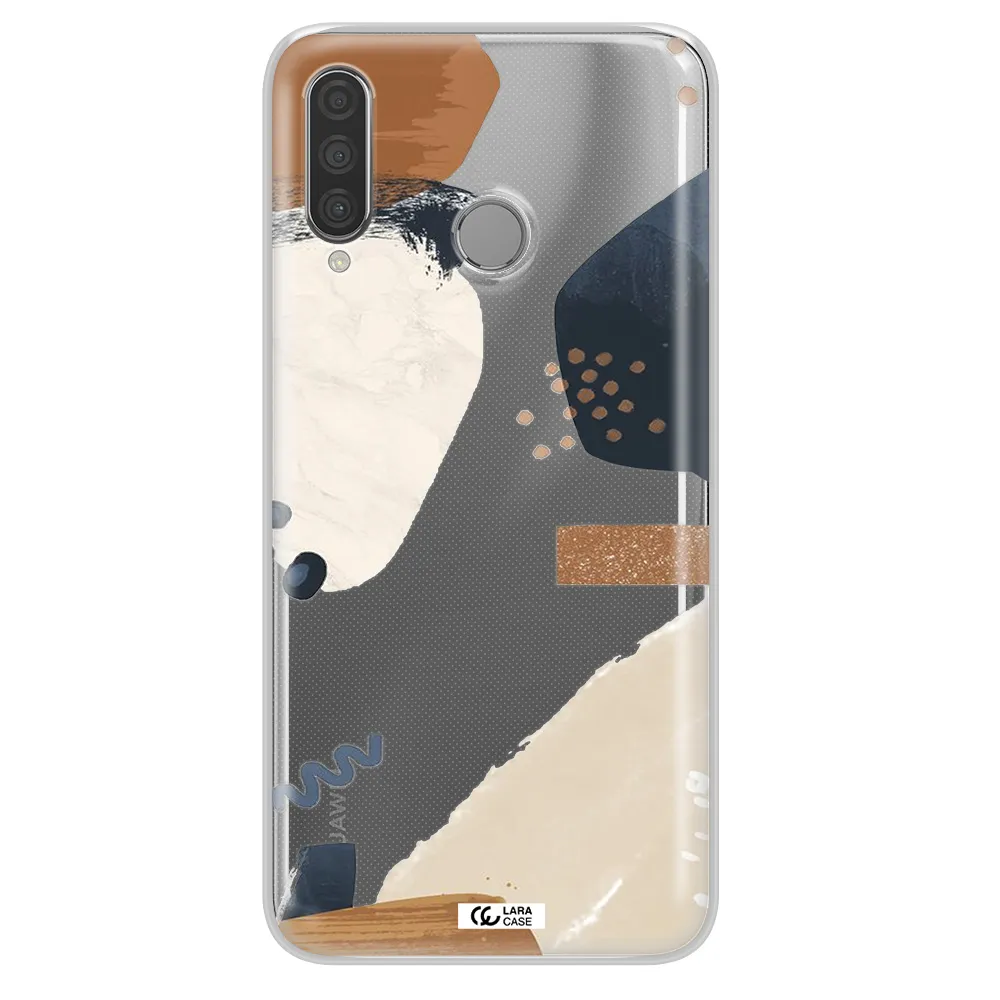 Abstract Design Huawei P30 Lite Clear TPU Case