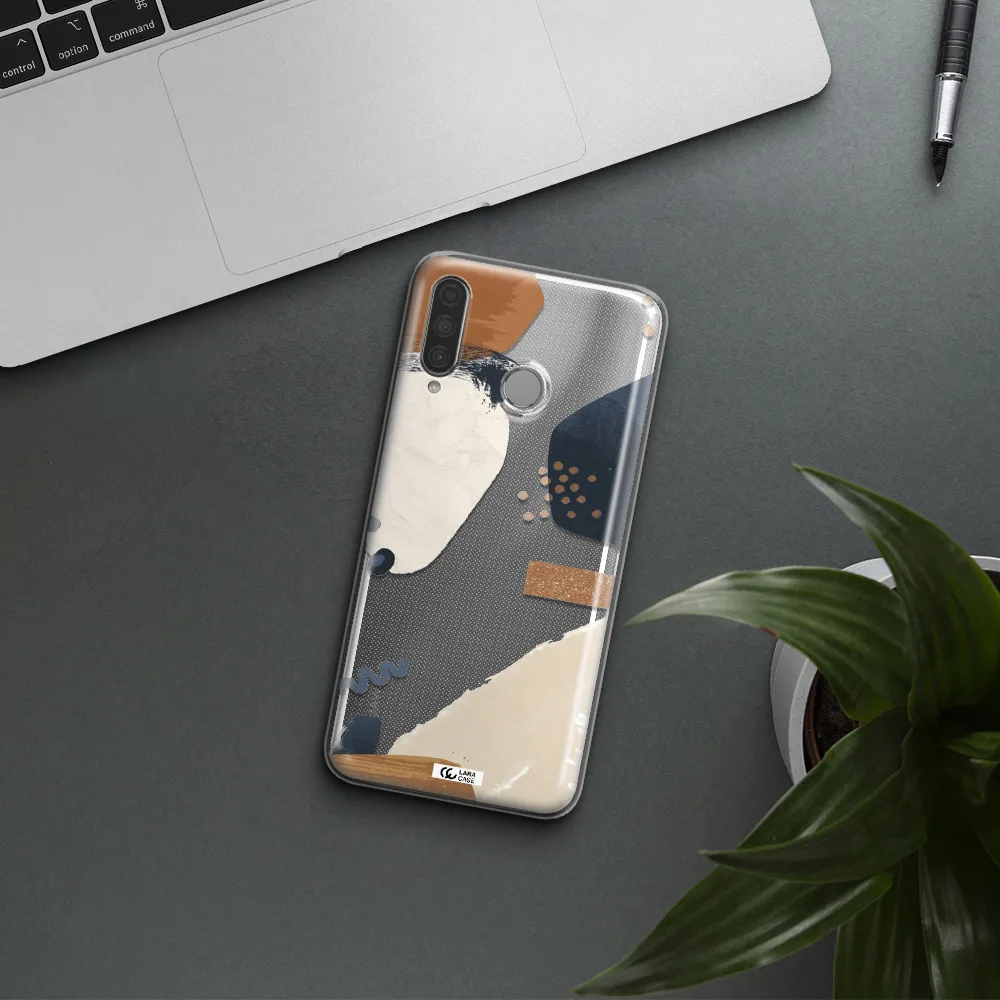 Abstract Design Huawei P30 Lite Clear TPU Case