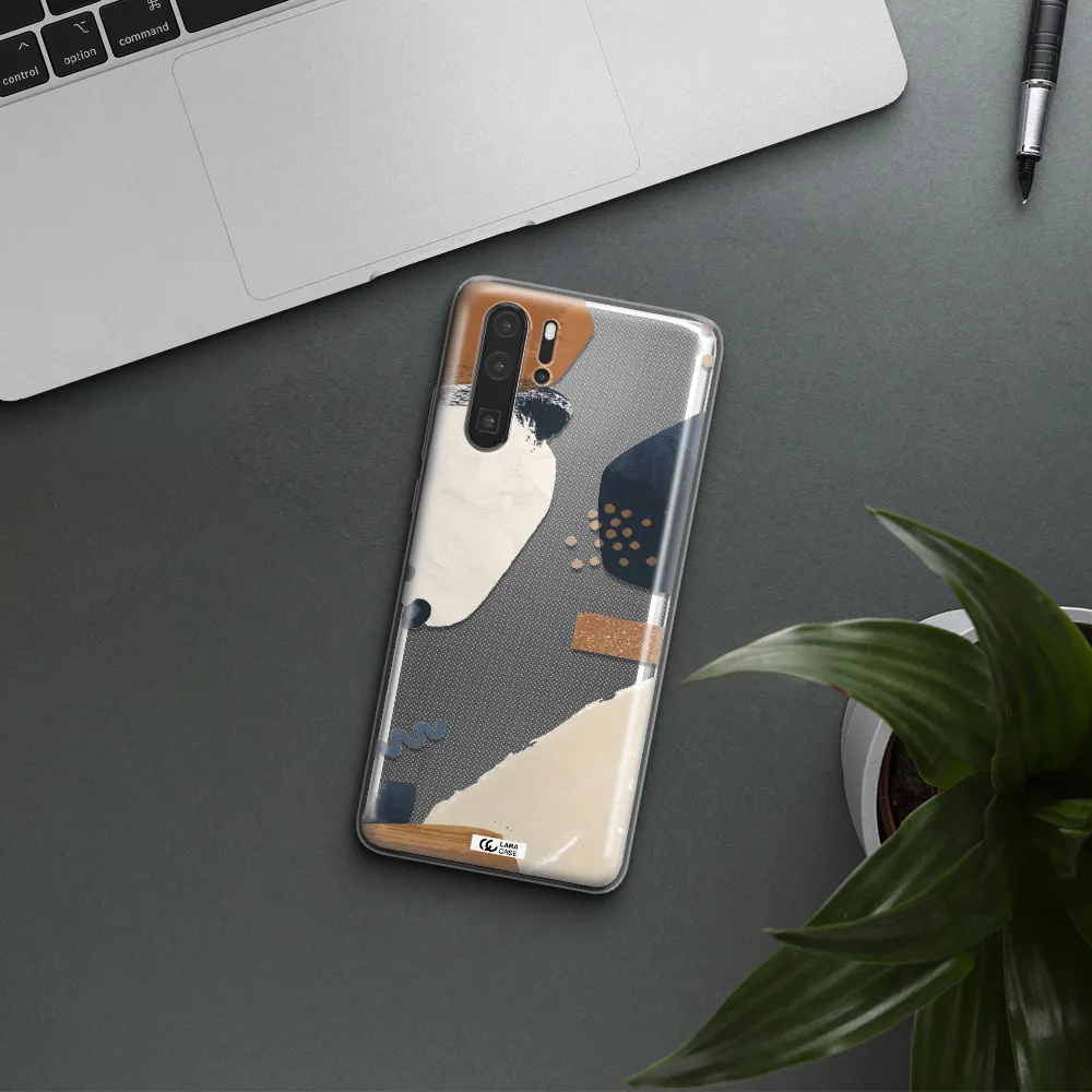 Abstract Design Huawei P30 Pro Clear TPU Case