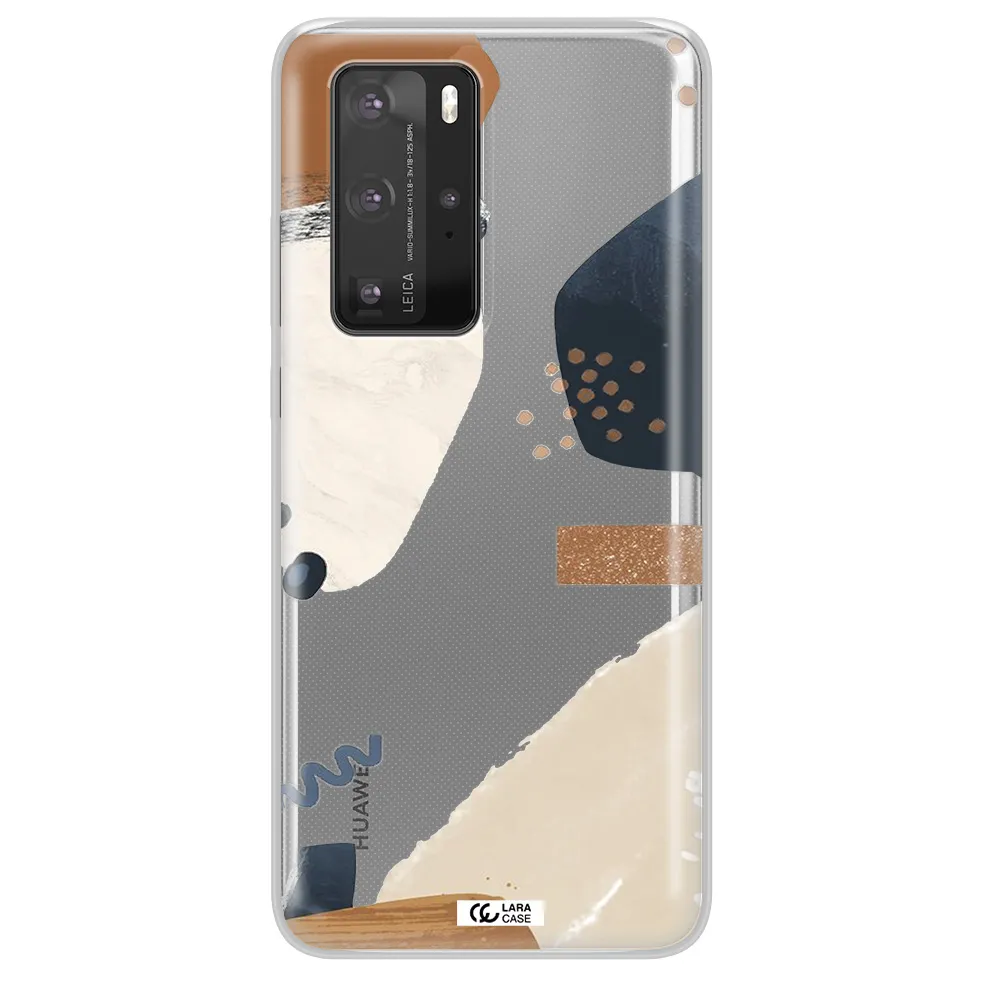 Abstract Design Huawei P40 Pro Clear TPU Case
