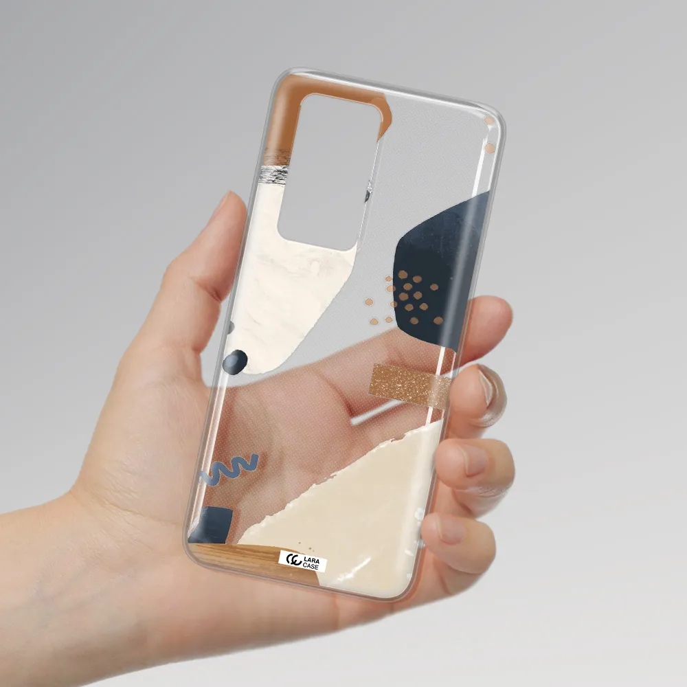 Abstract Design Huawei P40 Pro Clear TPU Case