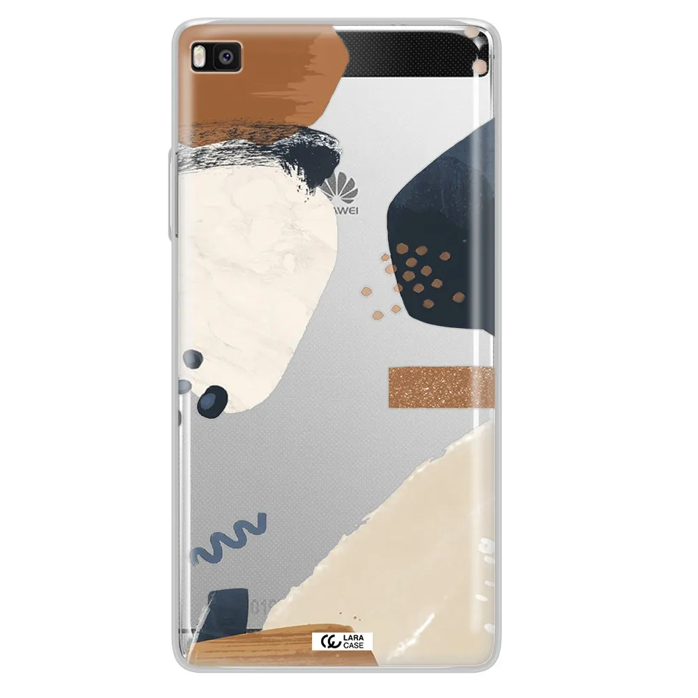 Abstract Design Huawei P8 Clear TPU Case