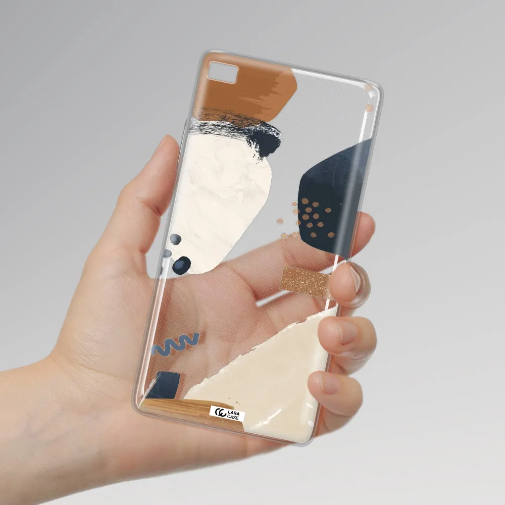 Abstract Design Huawei P8 Clear TPU Case