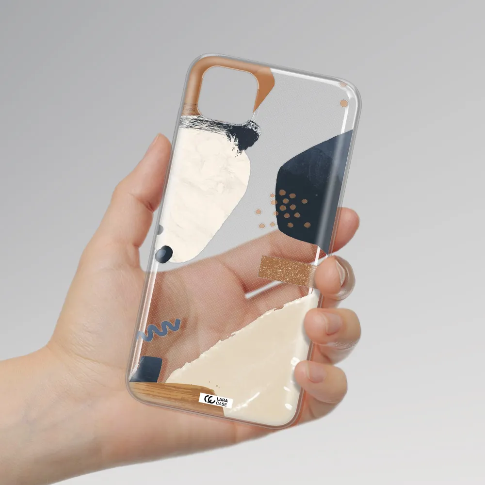 Abstract Design Huawei Y5P Clear TPU Case