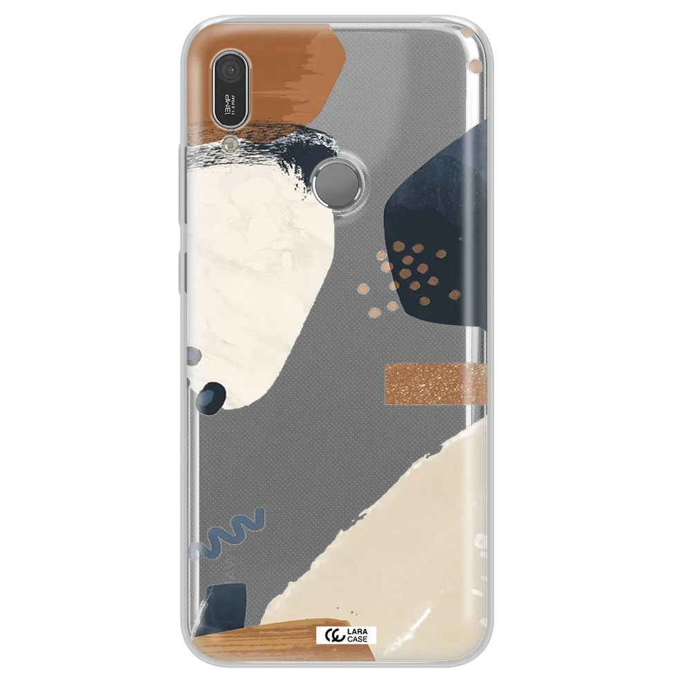 Abstract Design Huawei Y6 2019 Clear TPU Case