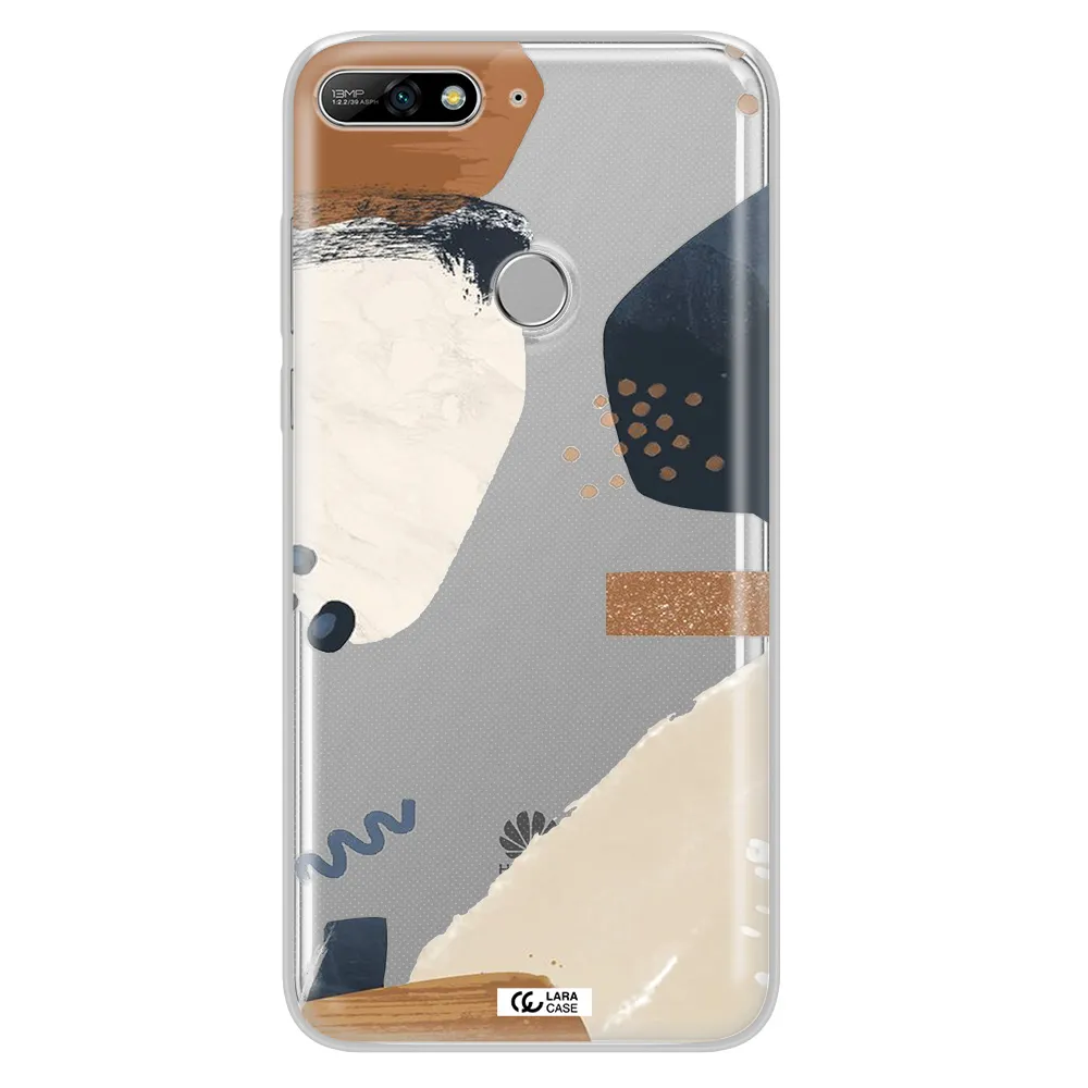 Abstract Design Huawei Y7 2018 Clear TPU Case