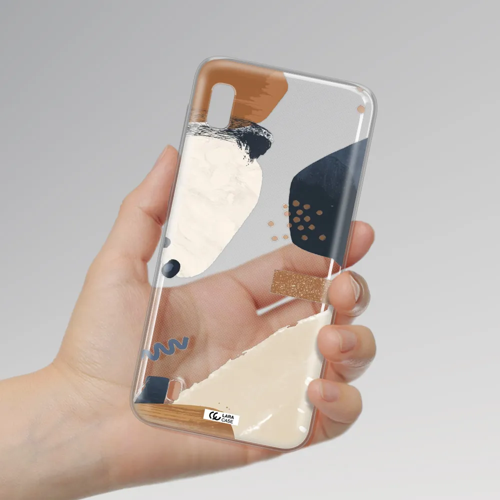 Abstract Design Samsung A10 Clear TPU Case