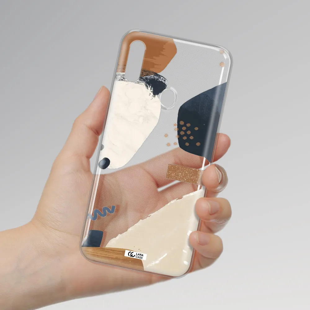 Abstract Design Samsung A11 Clear TPU Case