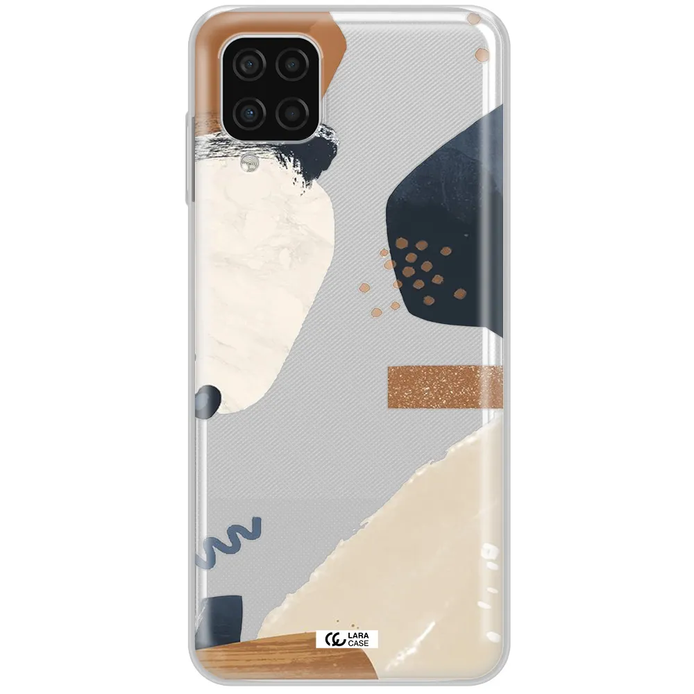 Abstract Design Samsung A12 4g Clear TPU Case