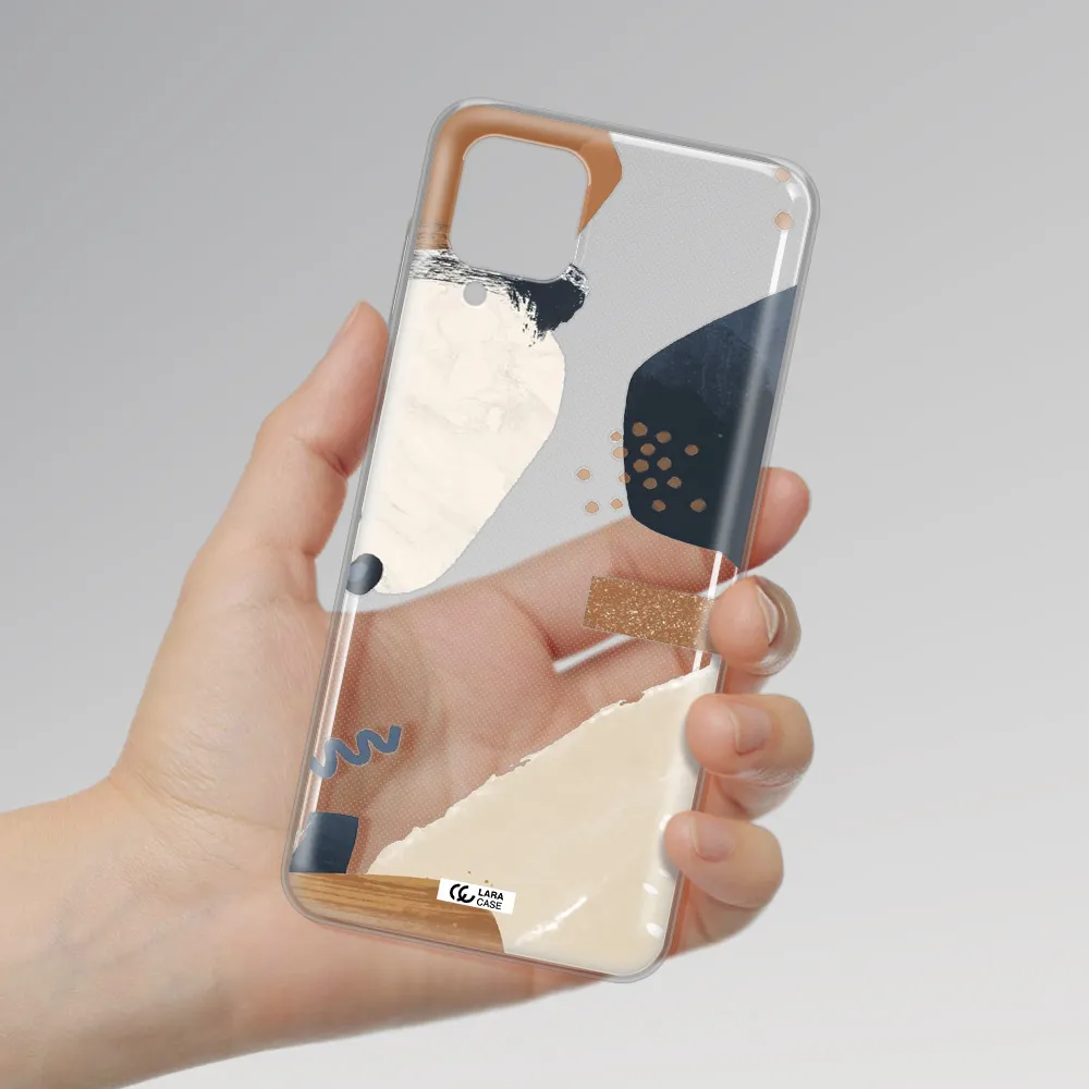 Abstract Design Samsung A12 4g Clear TPU Case