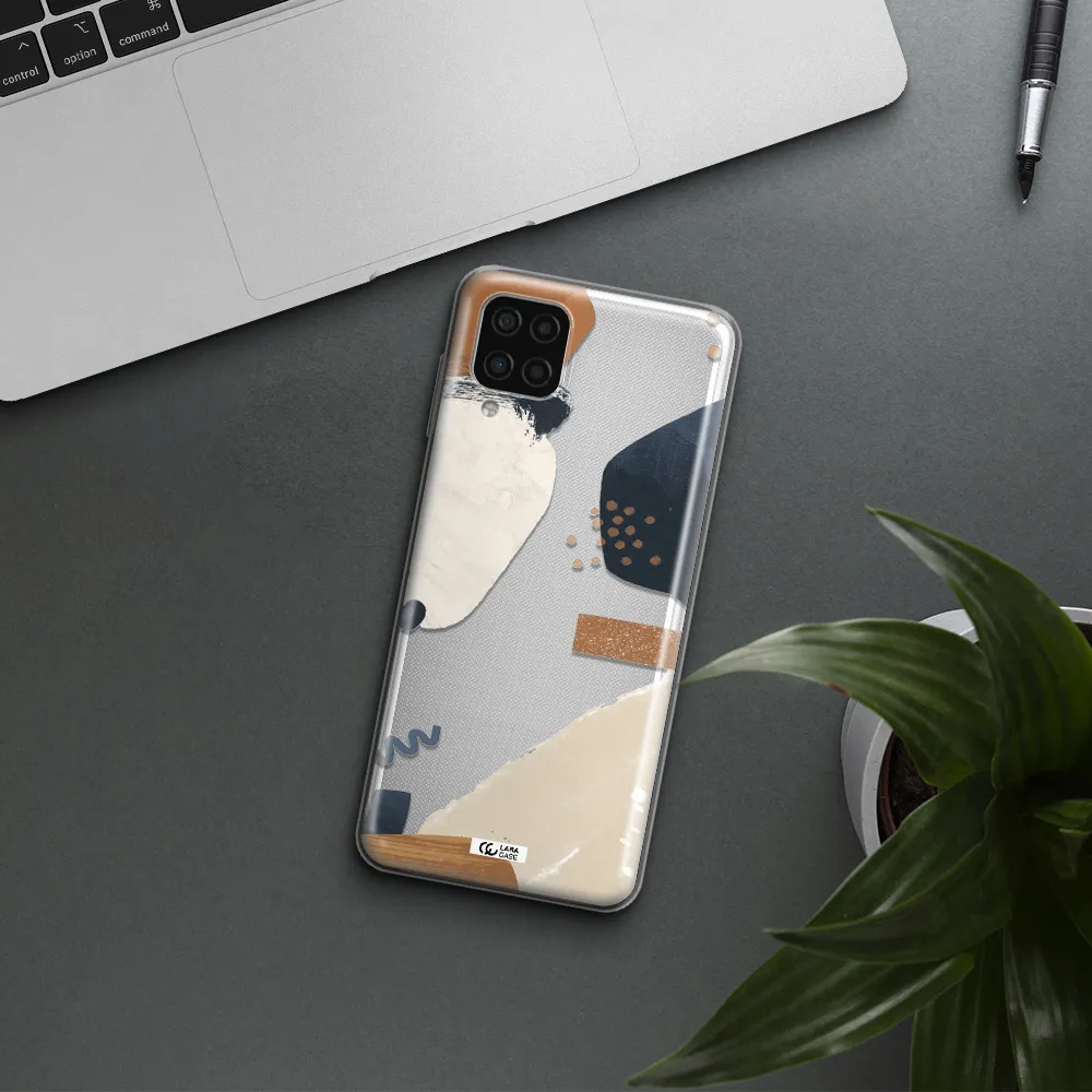 Abstract Design Samsung A12 4g Clear TPU Case