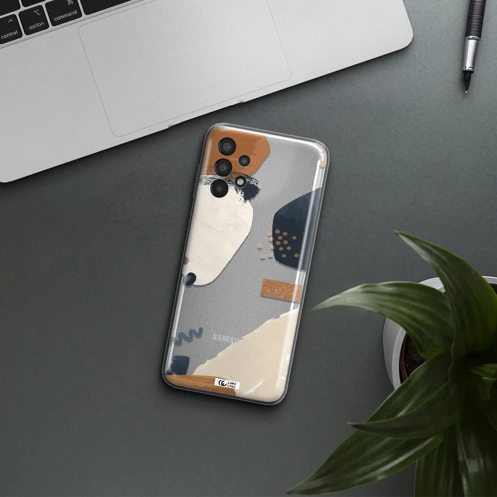 Abstract Design Samsung A13 Clear TPU Case