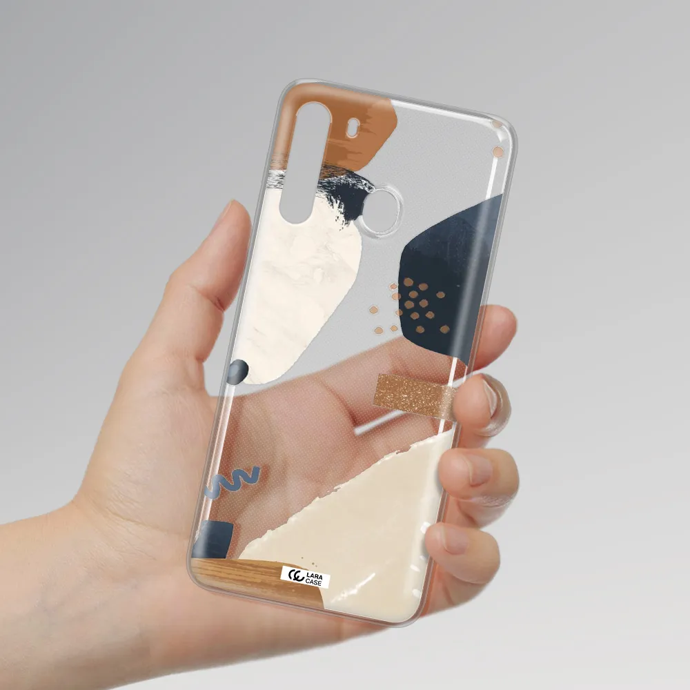 Abstract Design Samsung A21 Clear TPU Case