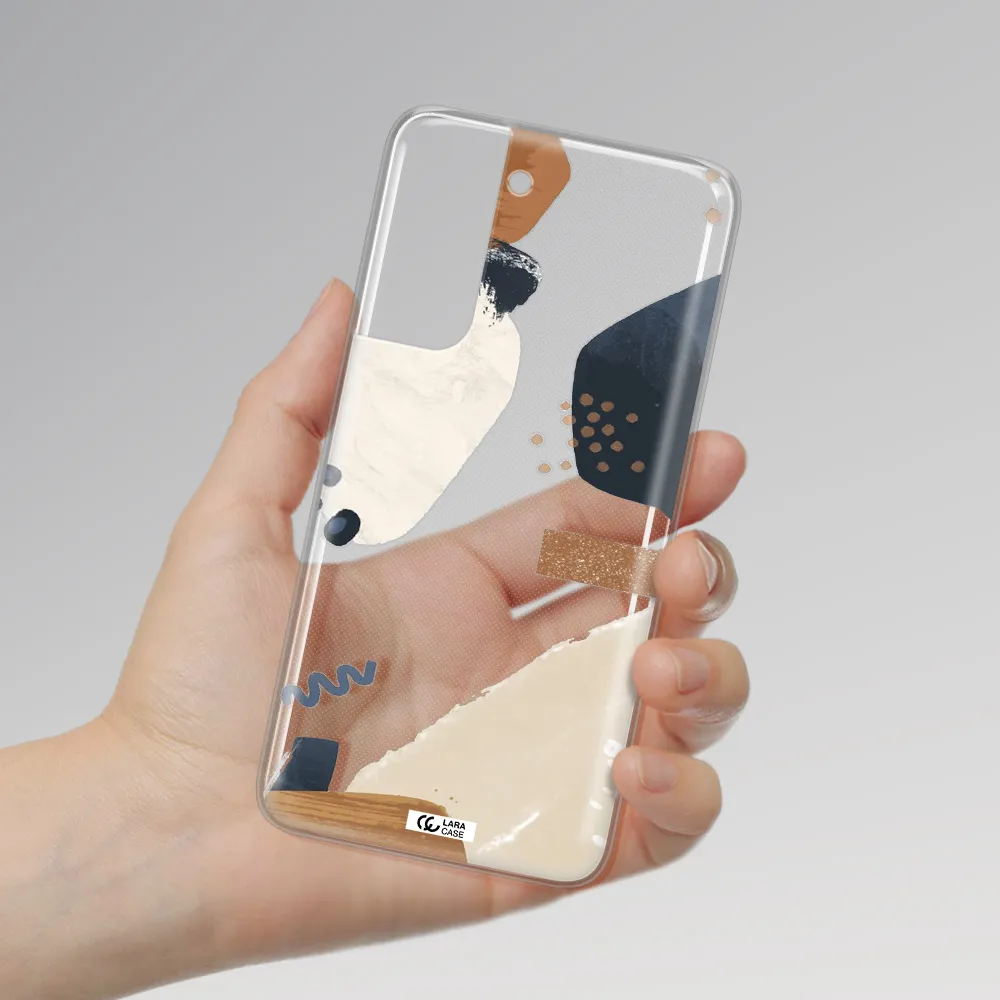 Abstract Design Samsung A21 Fe Clear TPU Case