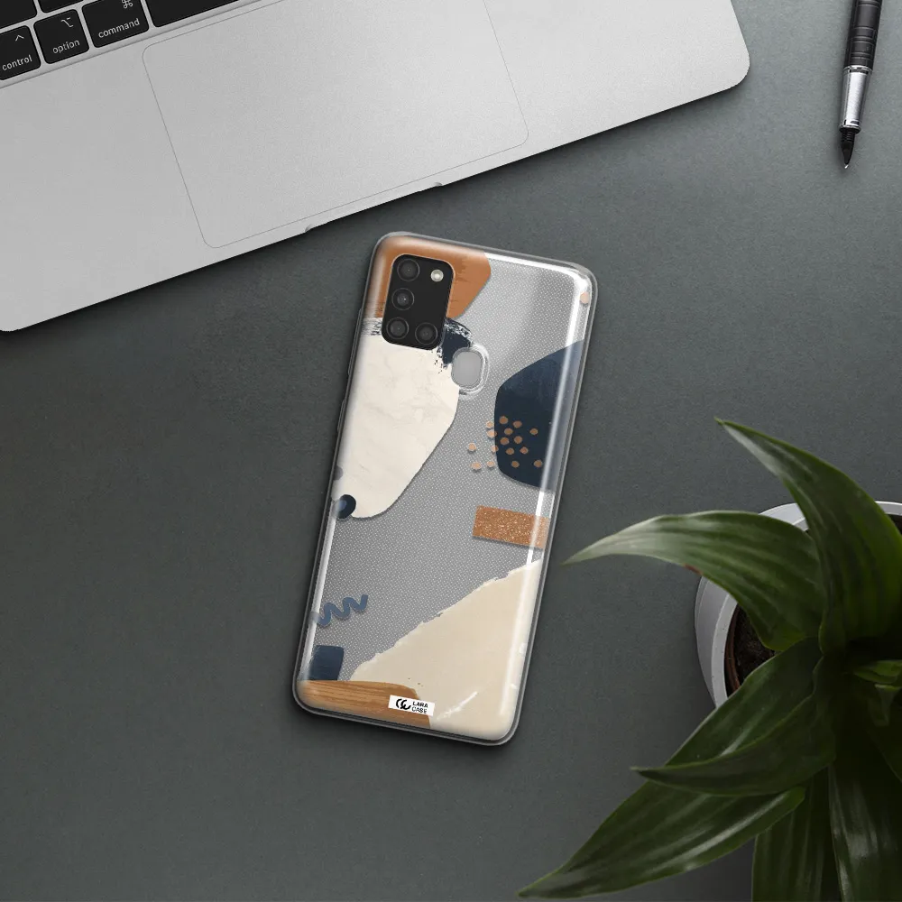 Abstract Design Samsung A21S Clear TPU Case