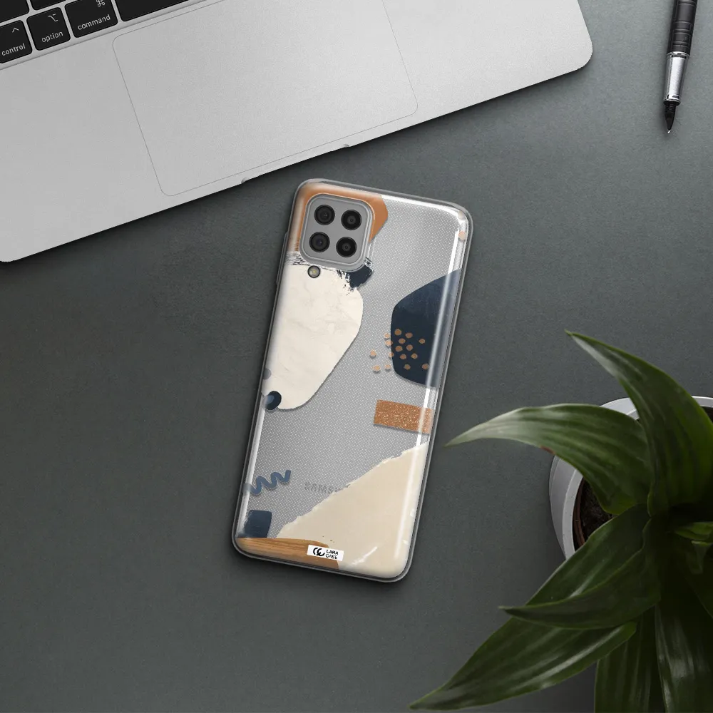 Abstract Design Samsung A22 4g Clear TPU Case
