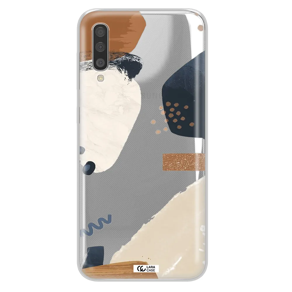 Abstract Design Samsung A50 Clear TPU Case