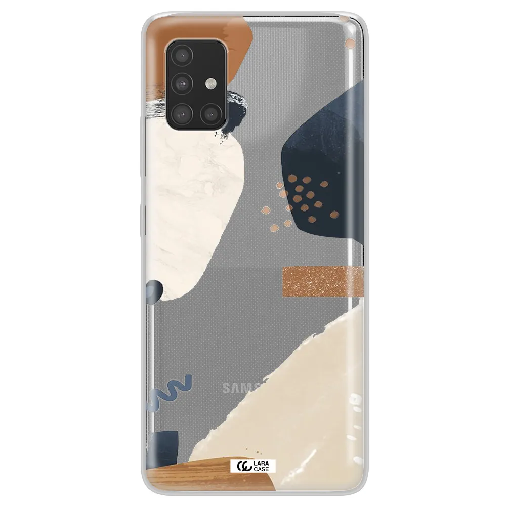 Abstract Design Samsung A51 Clear TPU Case