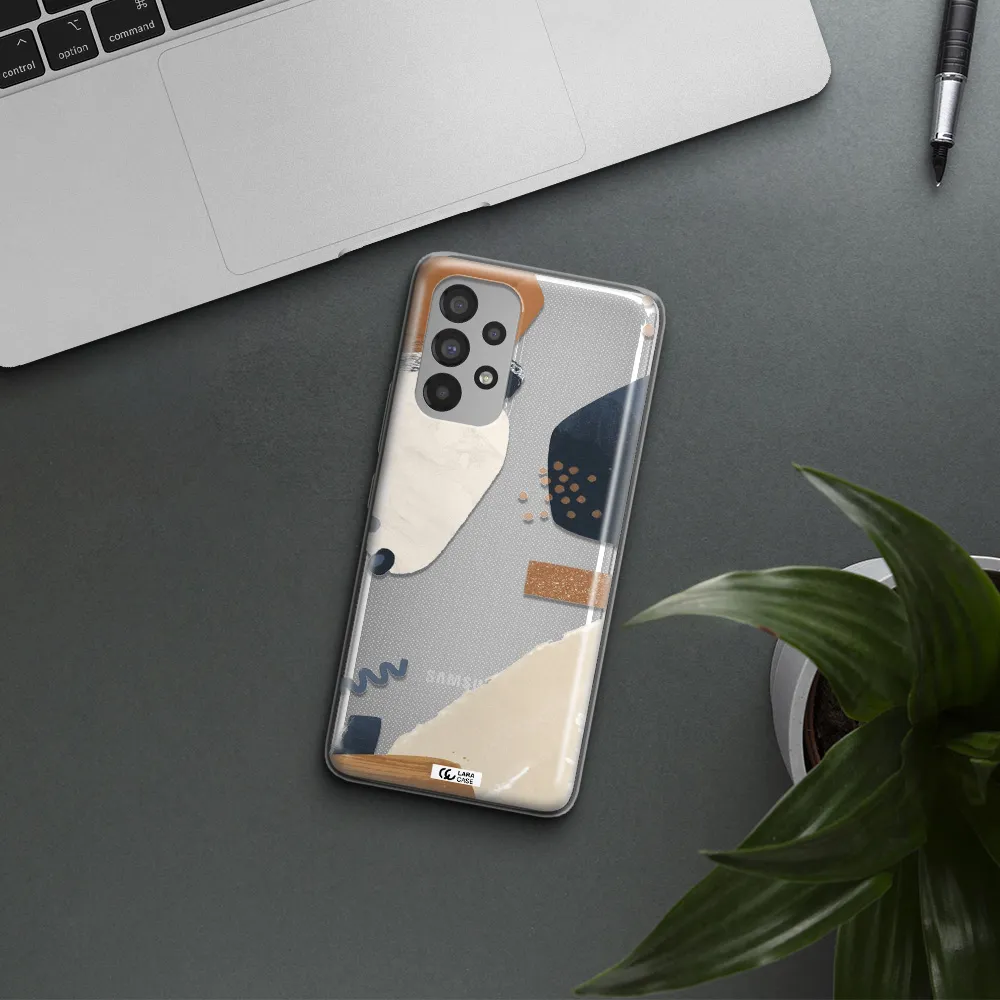 Abstract Design Samsung A53 Clear TPU Case