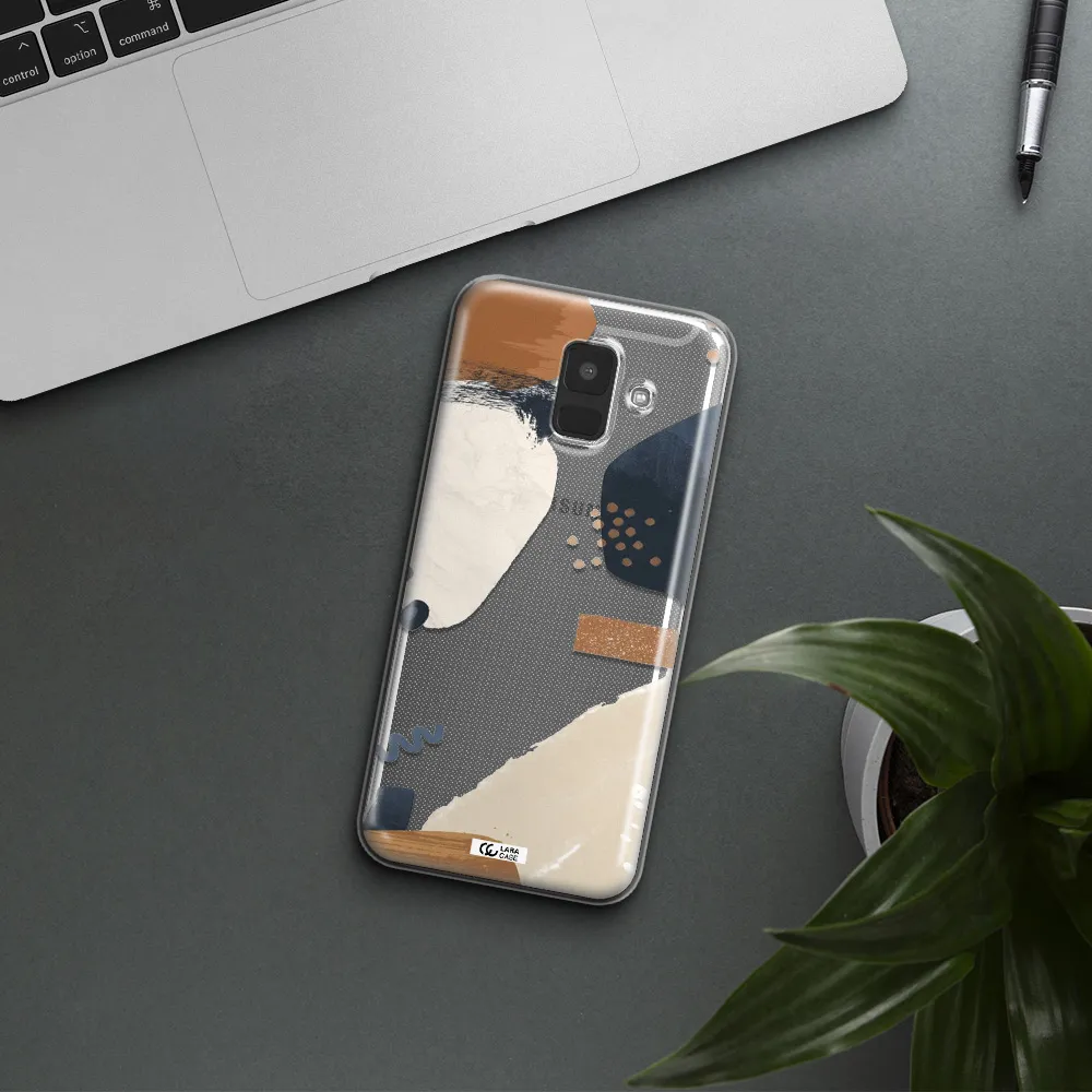 Abstract Design Samsung A6 Clear TPU Case