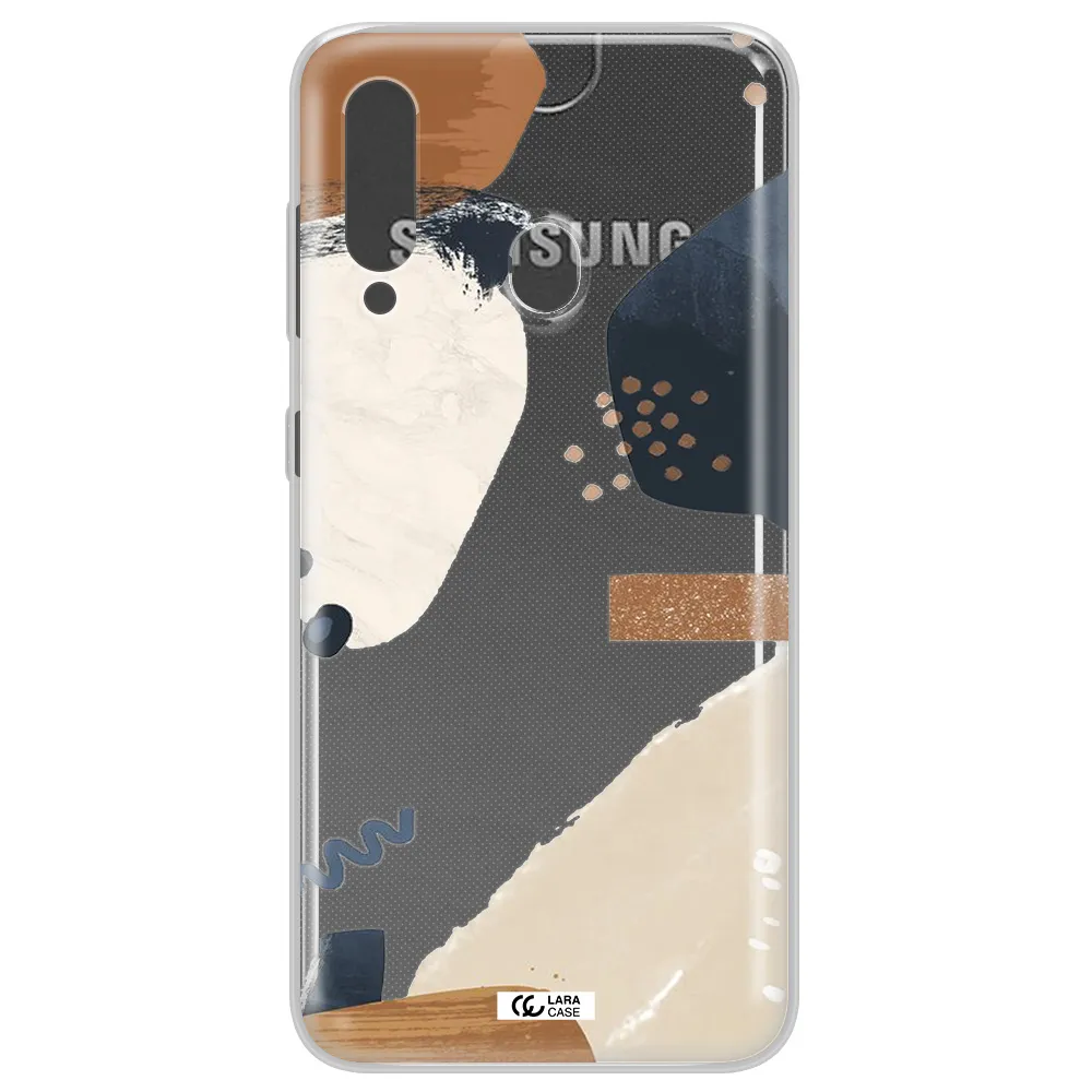 Abstract Design Samsung A60 Clear TPU Case