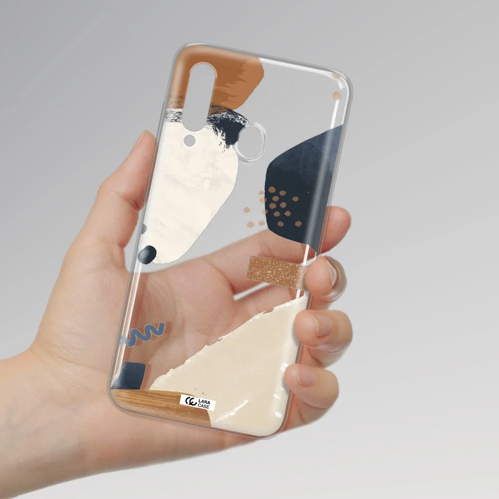 Abstract Design Samsung A60 Clear TPU Case