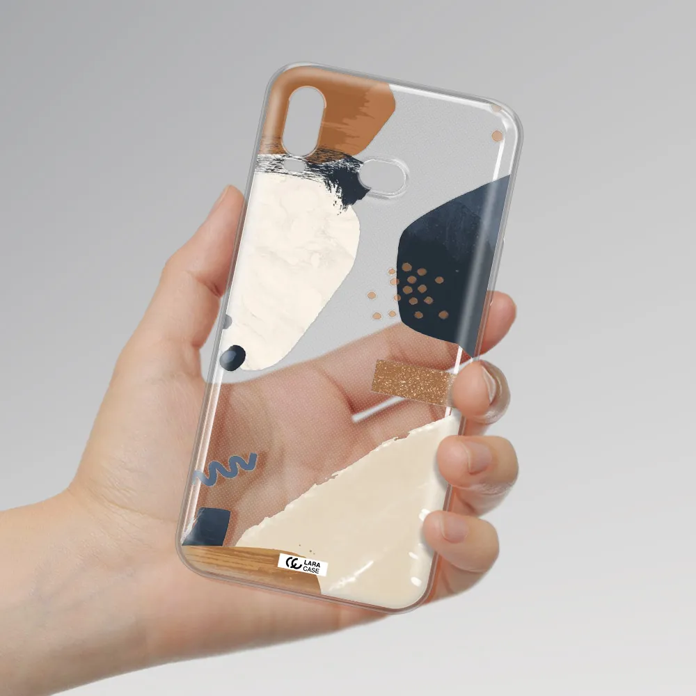Abstract Design Samsung A6S Clear TPU Case