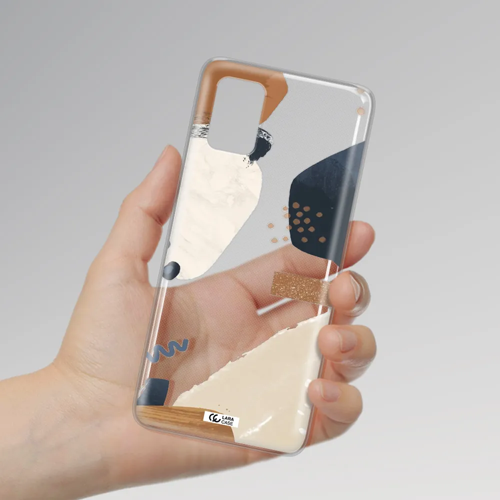 Abstract Design Samsung A71 Clear TPU Case