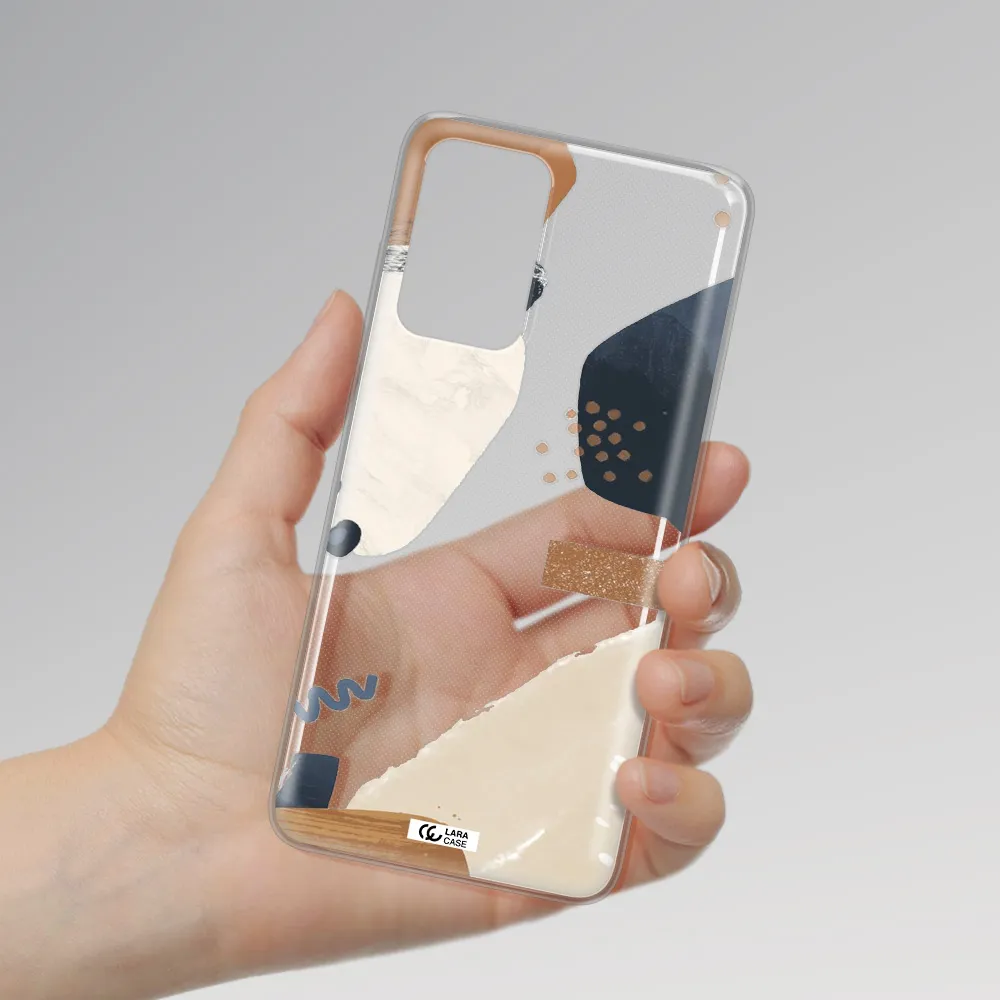 Abstract Design Samsung A72 Clear TPU Case