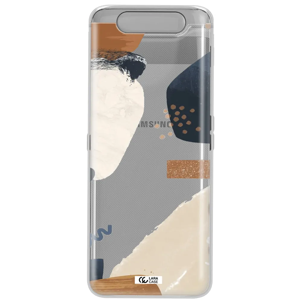 Abstract Design Samsung A80 Clear TPU Case