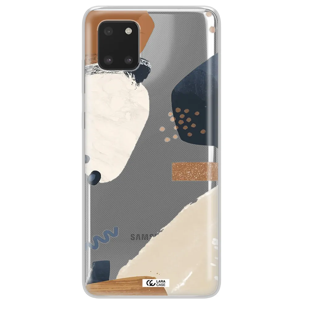 Abstract Design Samsung A81 Clear TPU Case