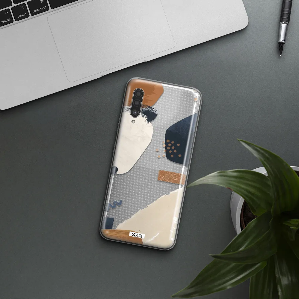 Abstract Design Samsung A90 Clear TPU Case