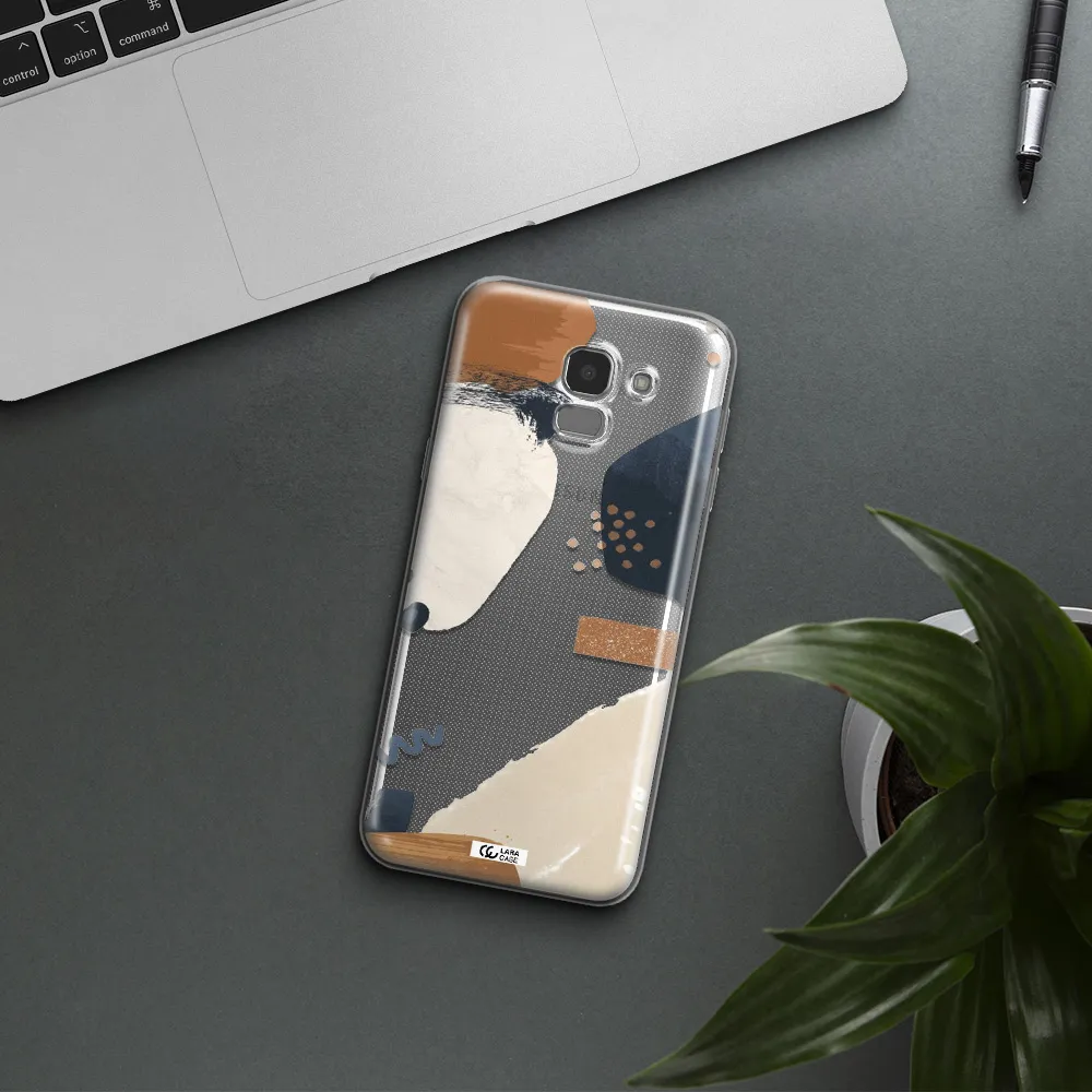 Abstract Design Samsung J6 Clear TPU Case