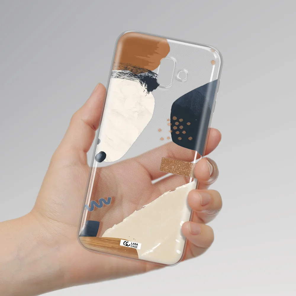 Abstract Design Samsung J6 Plus Clear TPU Case