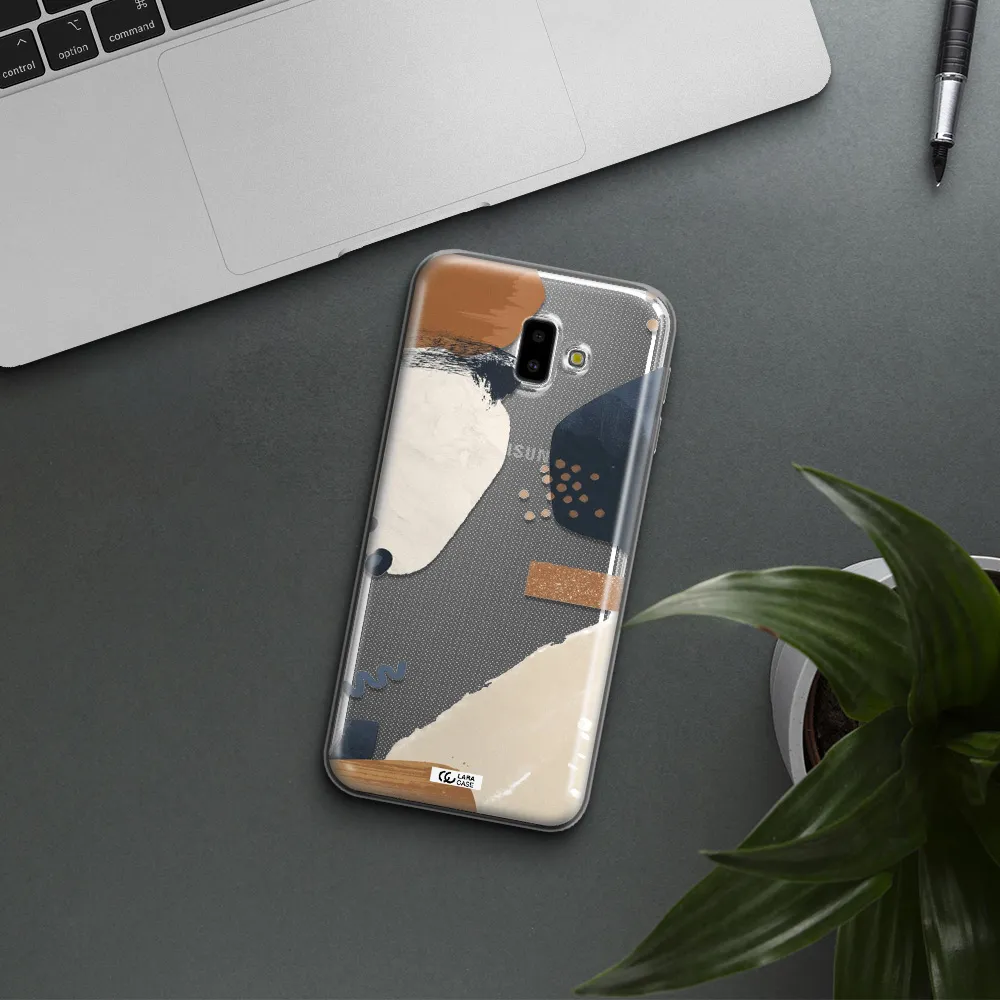 Abstract Design Samsung J6 Plus Clear TPU Case