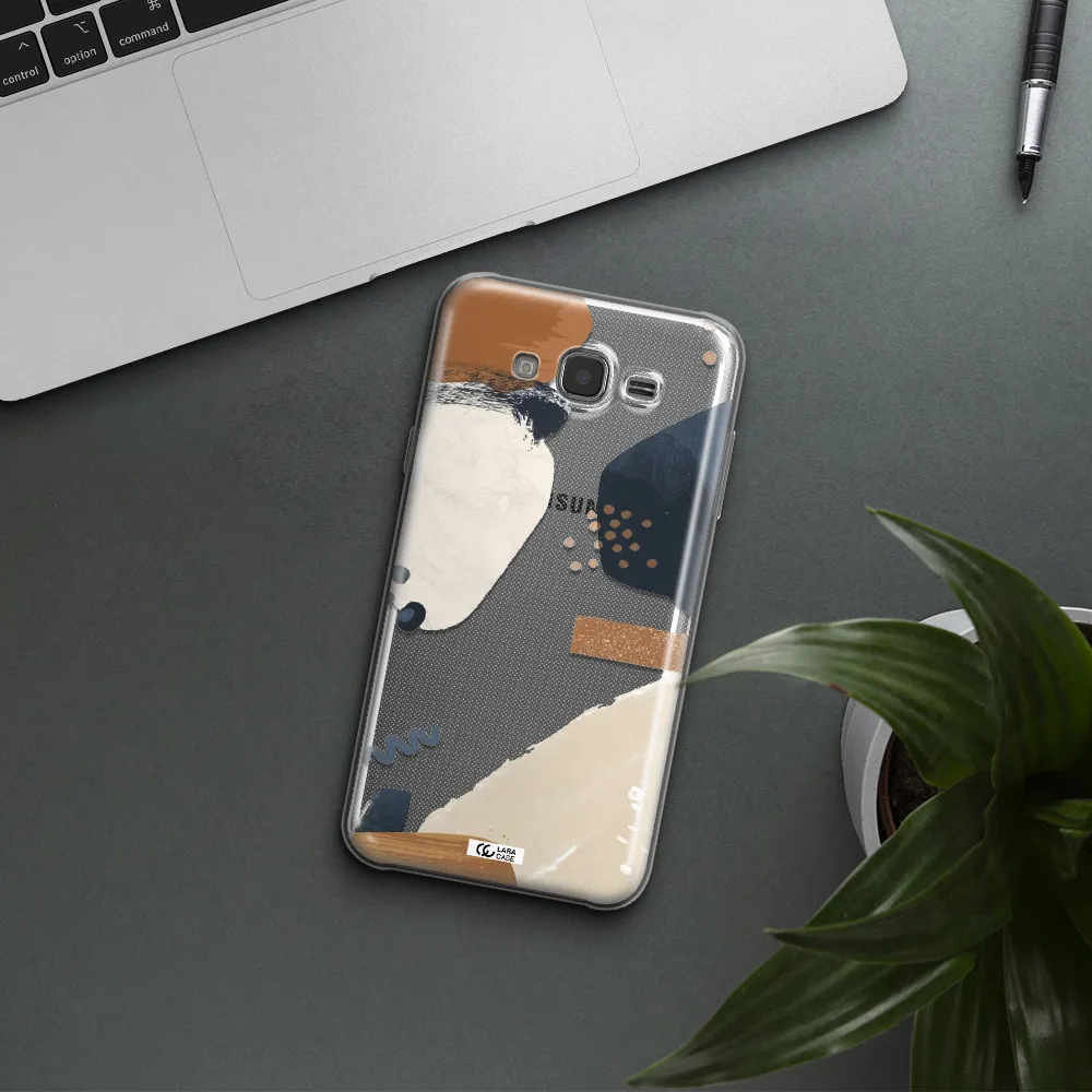 Abstract Design Samsung J7 2015 Clear TPU Case