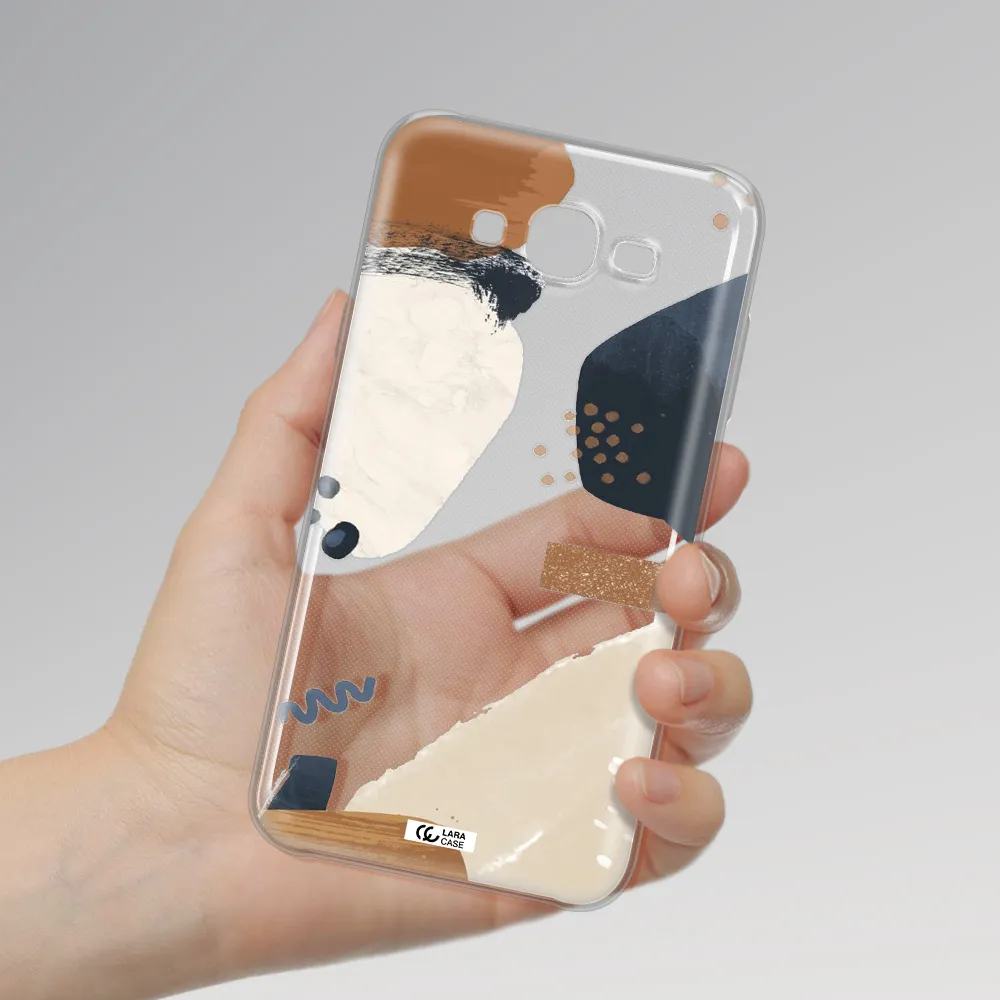 Abstract Design Samsung J7 Clear TPU Case