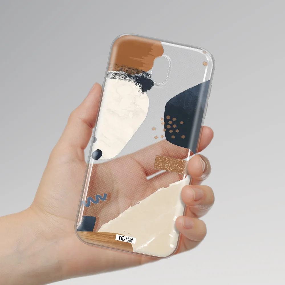 Abstract Design Samsung J7 Pro Clear TPU Case