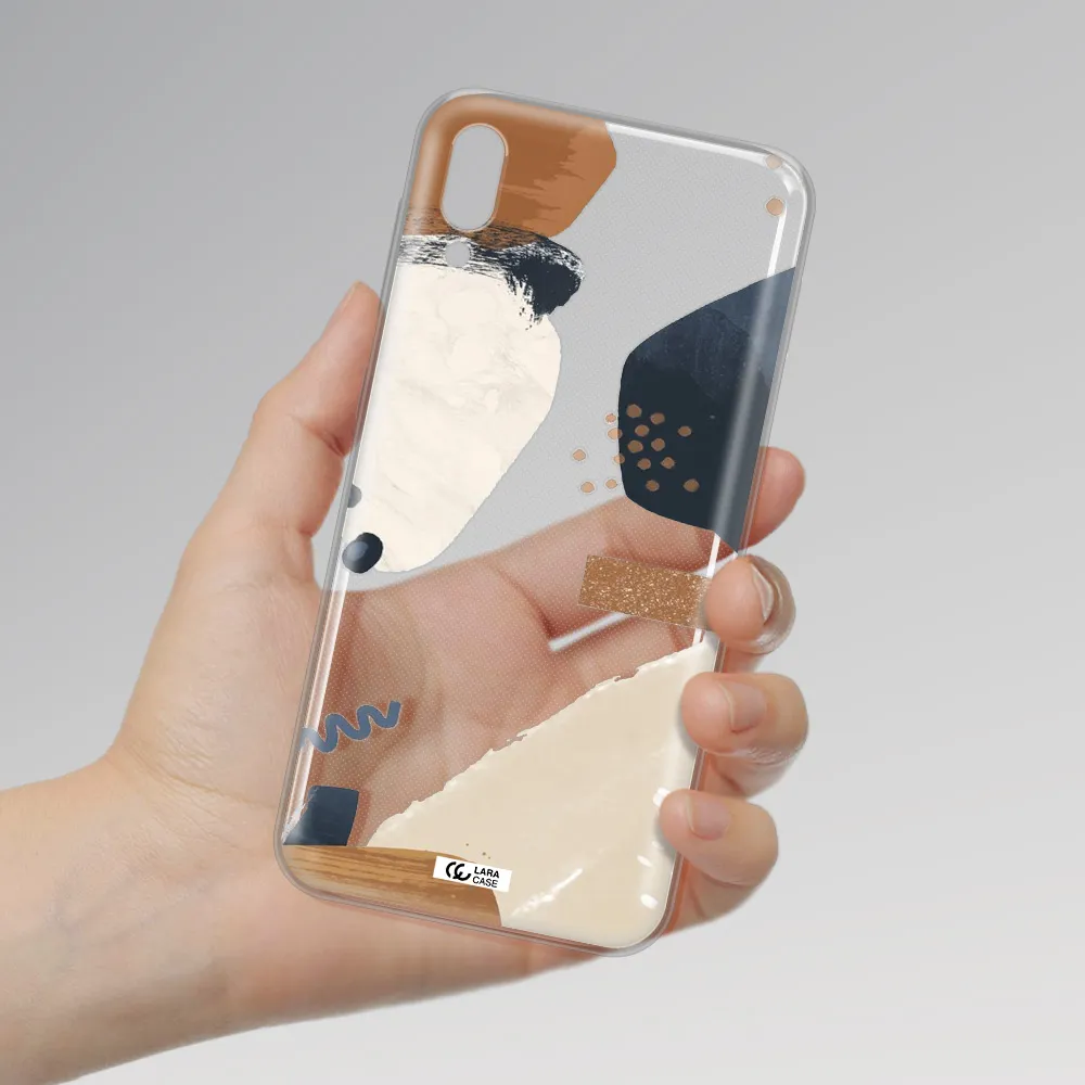 Abstract Design Samsung M10 Clear TPU Case