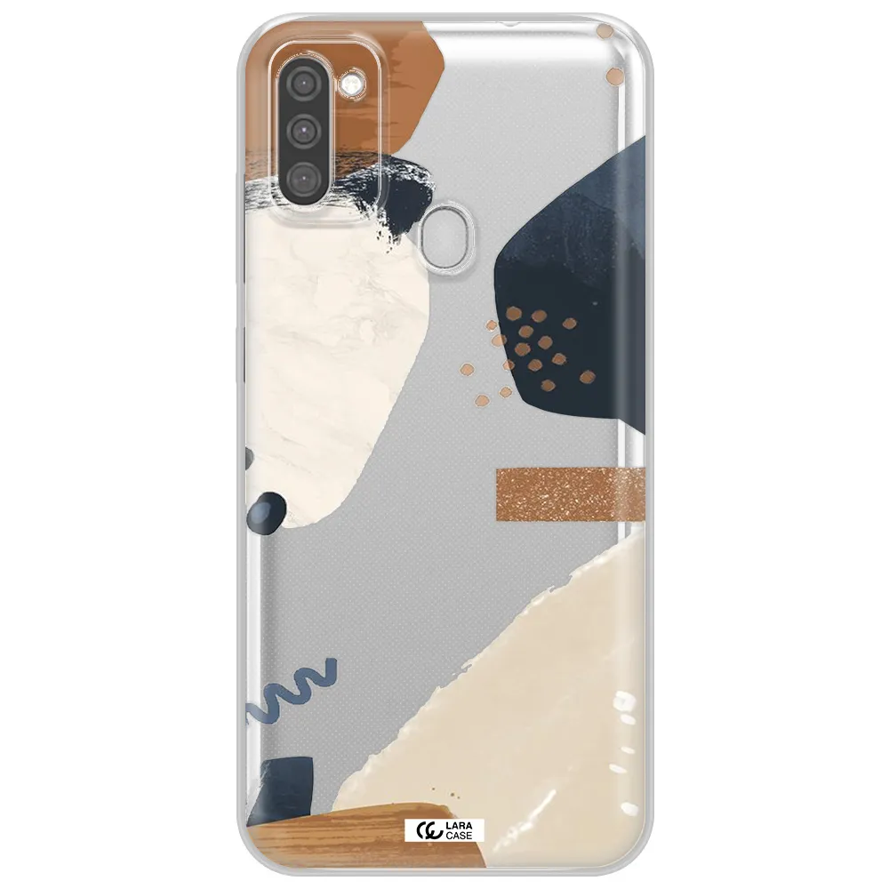 Abstract Design Samsung M11 Clear TPU Case