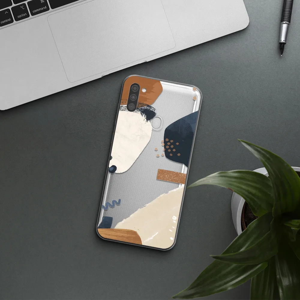 Abstract Design Samsung M11 Clear TPU Case