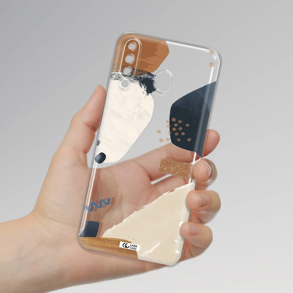 Abstract Design Samsung M30 Clear TPU Case