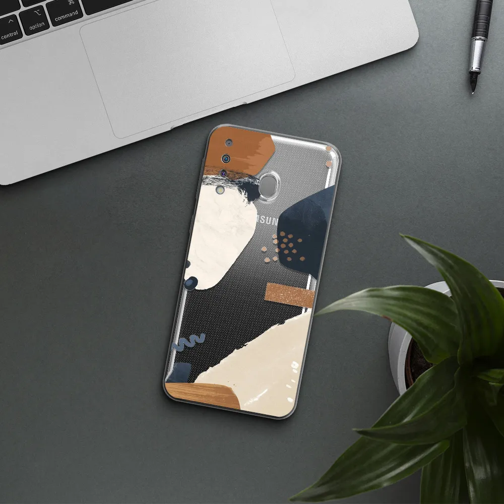 Abstract Design Samsung M30 Clear TPU Case
