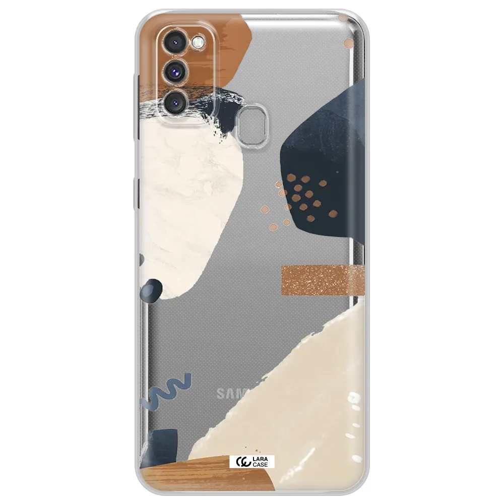Abstract Design Samsung M30S Clear TPU Case